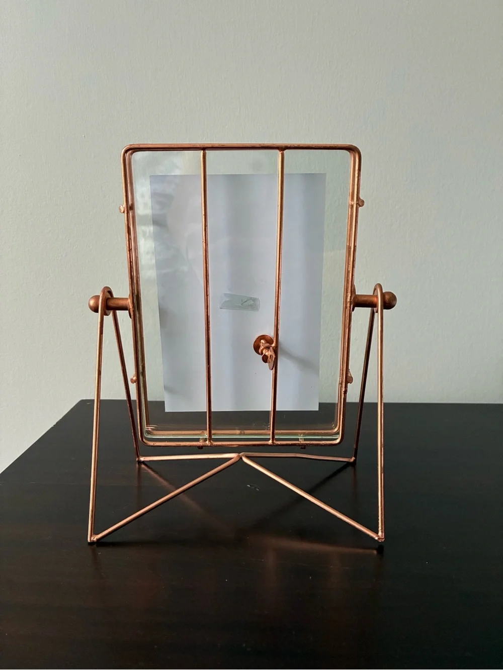 Rustic Copper Tone Metal Photo Frame Stand